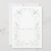 Green Leaves Wedding Bewaar de datum Kaart (Achterkant)