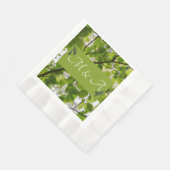 Green Leaves Wedding Coined Lunchservetten Servet (Hoek)