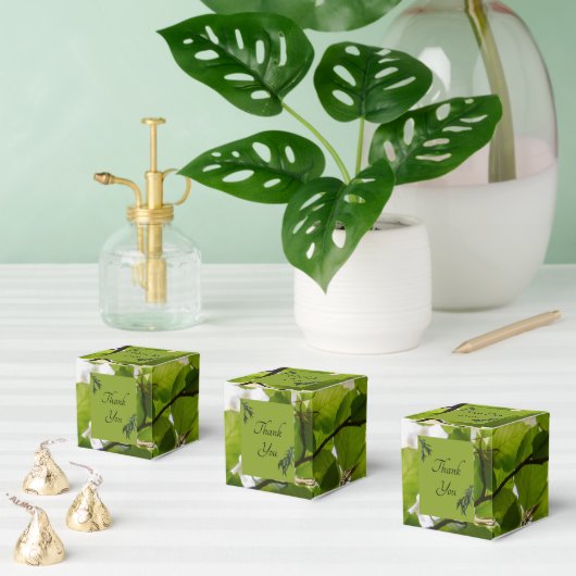 Green Leaves Wedding Favoriete Box Bedankdoosjes (Meervoudige)