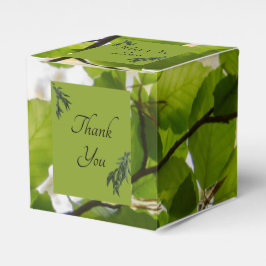 Green Leaves Wedding Favoriete Box Bedankdoosjes