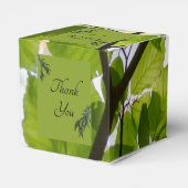 Green Leaves Wedding Favoriete Box Bedankdoosjes (Achterkant)