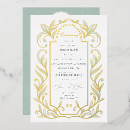 Green Leaves Wedding Folie Programma