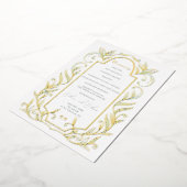 Green Leaves Wedding Folie Programma (Gedraaid)