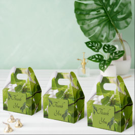 Green Leaves Wedding Gable Favoriete Box Bedankdoosjes