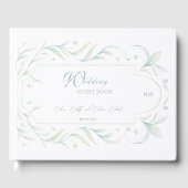 Green Leaves Wedding Gastenboek (Voorkant)