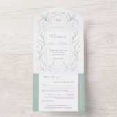 Green Leaves Wedding in één uitnodiging (Binnen)