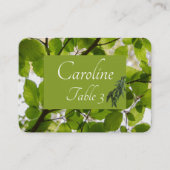 Green Leaves Wedding Place Card Plaatskaartje (Voorkant)