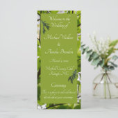 Green Leaves Wedding Programme (Staand voorkant)
