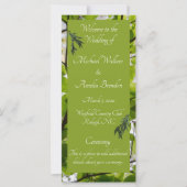 Green Leaves Wedding Programme (Voorkant)