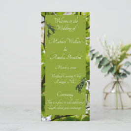 Green Leaves Wedding Programme