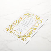 Green Leaves Wedding Programme Folie Uitnodiging (Gedraaid)