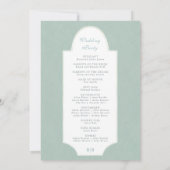 Green Leaves Wedding Programme Kaart (Achterkant)