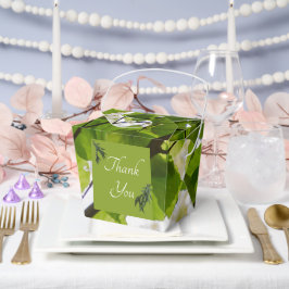 Green Leaves Wedding Takeout Favoriete Box Bedankdoosjes