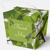 Green Leaves Wedding Takeout Favoriete Box Bedankdoosjes (Achterkant)