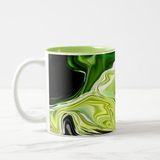 Green Leek Abstracte koffie mok ~! (Links)