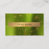 Green Lemon Gold Grungy Dandelion Confetti Vip Visitekaartje (Voorkant)