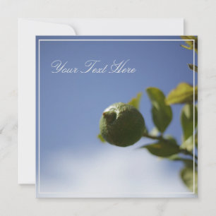 Green Lemon Limoen Jouw tekst Flat Kaart