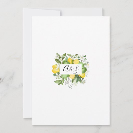 Green Lemony Honeymoon Douche Kaart (Achterkant)