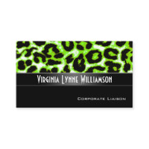 Green Leopard Modern Professional Visitekaartje