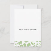 Green Leopard Pattern Birthday Invitation Kaart (Achterkant)