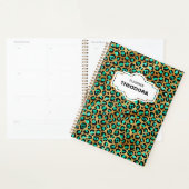 GREEN LEOPARD PRINT 12-maands Planner & Stickers (Display)