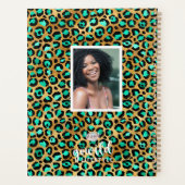 GREEN LEOPARD PRINT 12-maands Planner & Stickers (Achterkant)