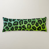 Green Leopard Print Body Pillow Lichaamskussen (Voorkant)
