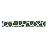 Green Leopard Print Grosgrain Lint (Voorkant)