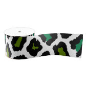 Green Leopard Print Grosgrain Lint (Spoel)