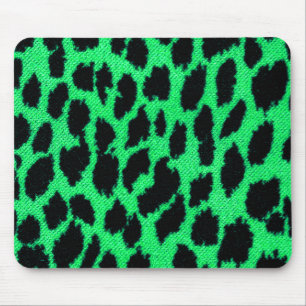 Green Leopard Print Muismat