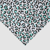 Green Leopard Print op White Decoupage Tissuepapier (Detail)