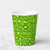 Green Leopard Print Papieren Bekers (Links)