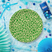 Green Leopard Print Skin Papieren Bordje (Feest)