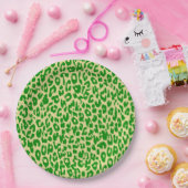 Green Leopard Print Skin Papieren Bordje (Feest)