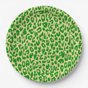 Green Leopard Print Skin Papieren Bordje