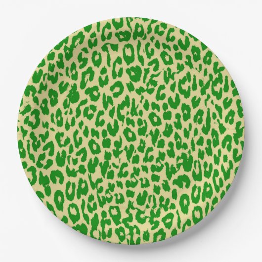 Green Leopard Print Skin Papieren Bordje (Voorkant)