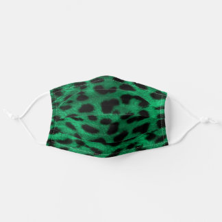 Green Leopard Print Stoffen Mondkapje