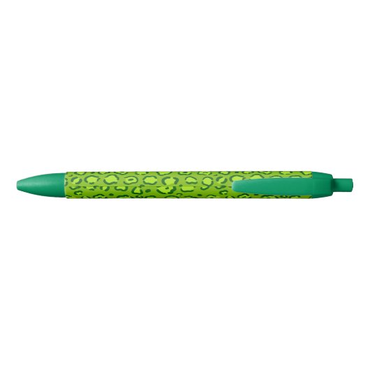 Green Leopard Print Zwarte Inkt Pen (Achterkant)