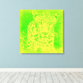 Green Leopard  Wrapped Canvas Afdruk (Insitu (Houten vloer))