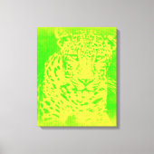 Green Leopard Wrapped Canvas Afdruk (Voorkant)