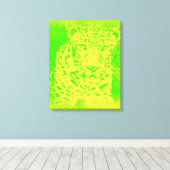 Green Leopard Wrapped Canvas Afdruk (Insitu (Houten vloer))