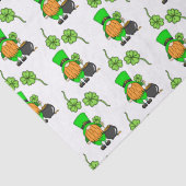 Green Leprechaun Gnome met Shamrock Tissuepapier (Detail)