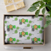 Green Leprechaun Gnome met Shamrock Tissuepapier (Geschenk)