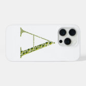 Green Letter A – Minimal Monogram Phone Case Desig iPhone Hoesje (Achterkant horizontaal)