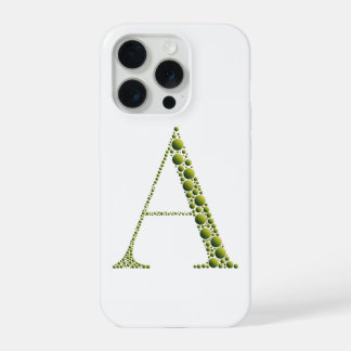 Green Letter A – Minimal Monogram Phone Case Desig iPhone 15 Pro Case