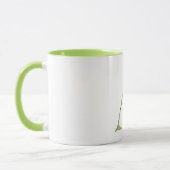 Green Letter A Mug – Minimal Gradient MonogramGift Mok (Links)