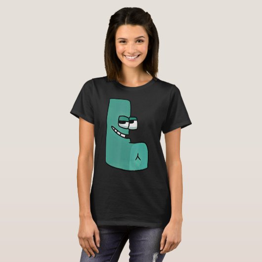 Green Letter L Alphabet Lore T-shirt (Voorkant volledig)