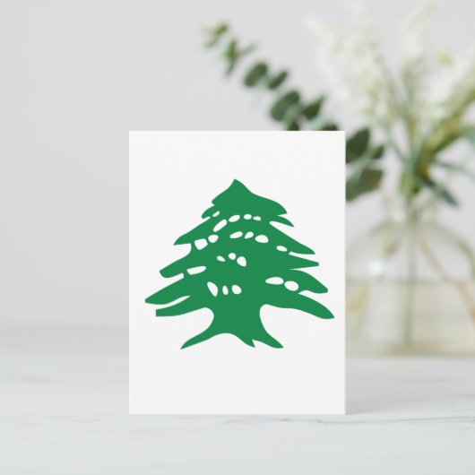 Green Libanon Cedar Briefkaart (Staand voorkant)