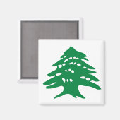 Green Libanon Cedar Magnet (Voorkant / Achterkant)
