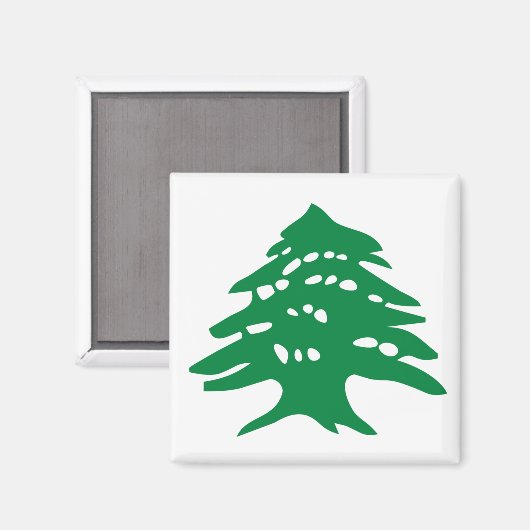 Green Libanon Cedar Magnet (Voorkant / Achterkant)